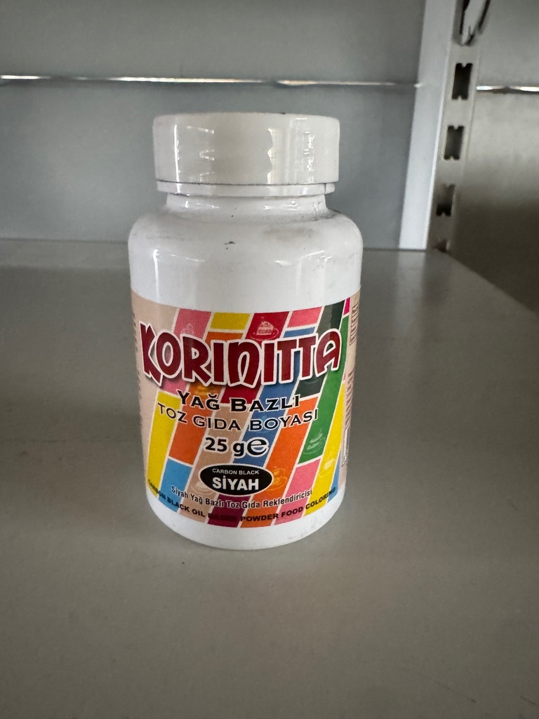 KORINITTA YAG BAZLI TOZ GIDA SIYAH 25GR