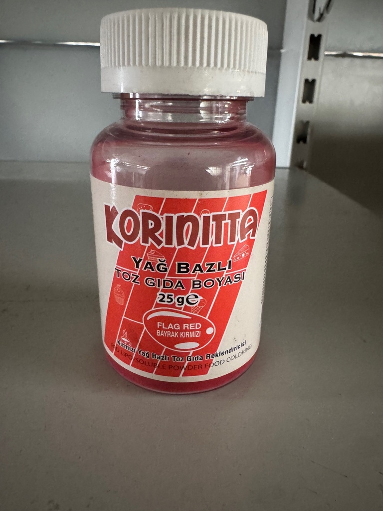 KORINITTA YAG BAZLI TOZ GIDA KIRMIZI 25GR