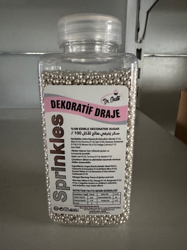 GUSTO SPRINKLES GÜMÜS DRAJE NO.1 250GR