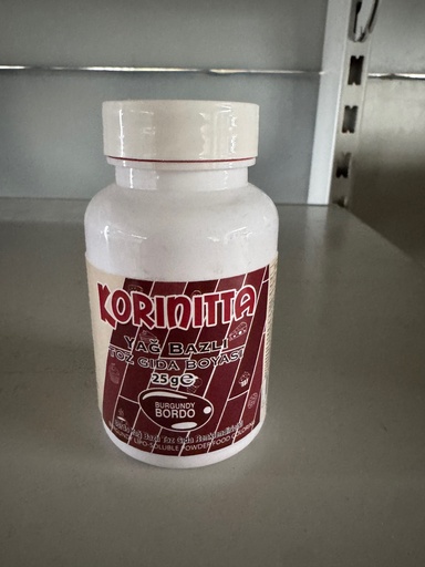 KORINITTA YAG BAZLI TOZ GIDA BORDO 25GR