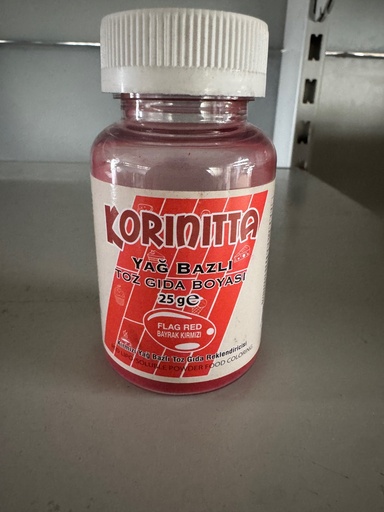 KORINITTA YAG BAZLI TOZ GIDA KIRMIZI 25GR